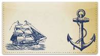 Scrimshaw Ships Checkbook Cover