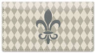 Silver Fleur de Lis Checkbook Cover