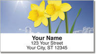 Simple Flower Address Labels