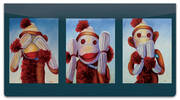 Sock Monkey Checkbook Cover