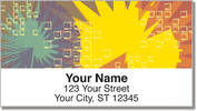 Square & Sunburst Address Labels