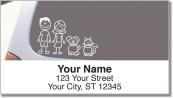 Stick Family Address Labels