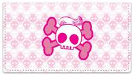 Stylish Skull Checkbook Cover