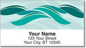 Stylized Wave Address Labels