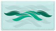 Stylized Wave Checkbook Cover