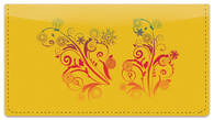 Swirl Flower Checkbook Cover