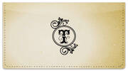 T Monogram Checkbook Cover