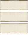 Tan Safety Blank High Security 3 Per Page Laser Checks