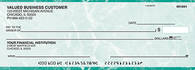 Teal Marble Business Pocket Checks 