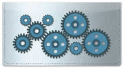 Turning Gear Checkbook Cover