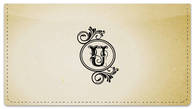 U Monogram Checkbook Cover