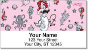 Vintage Mermaid Address Labels