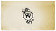 W Monogram Checkbook Cover