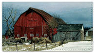 Winter Farm Checkbook Cover