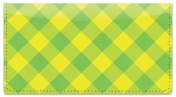 Yellow Plaid Checkbook Cover