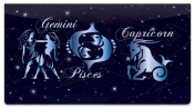 Zodiac Symbol Checkbook Cover